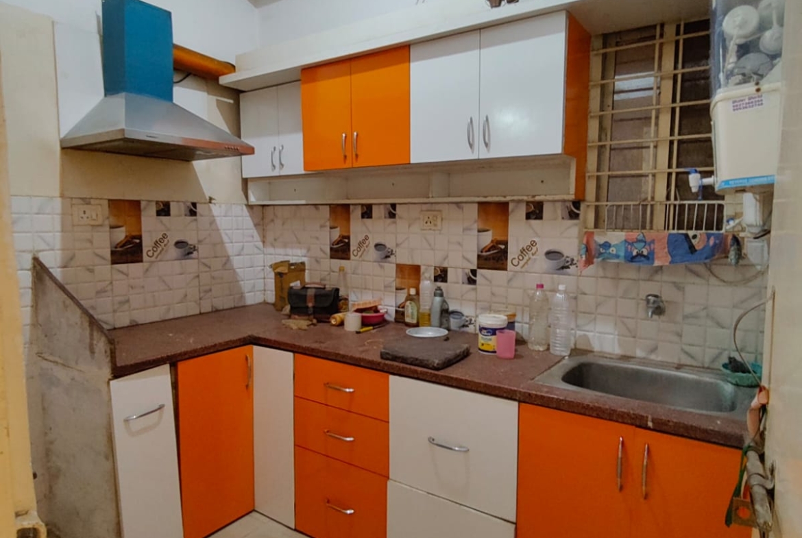 Compact Kitchen in 2BHK Flat Vinayak Boost Apartment Bhopal